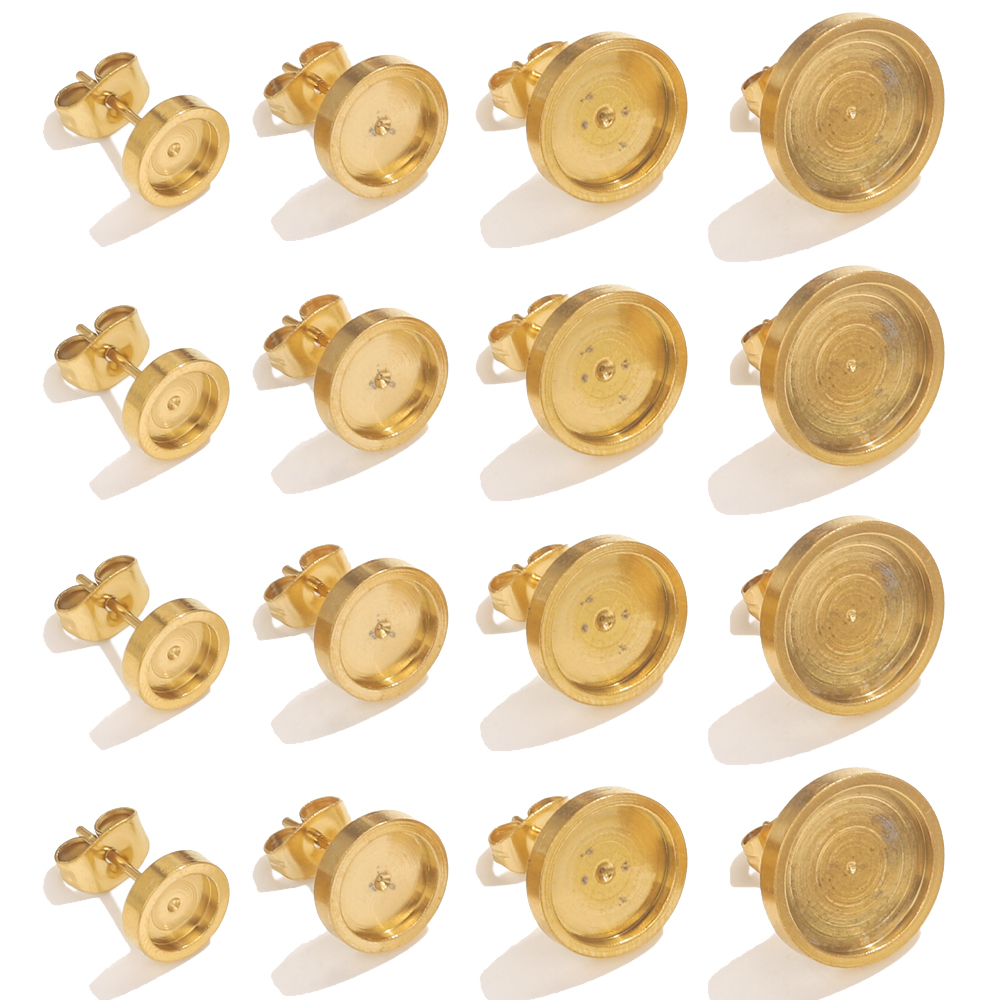 Resin Craft Kit - 10 pz Acciaio Inossidabile Oro Orecchino