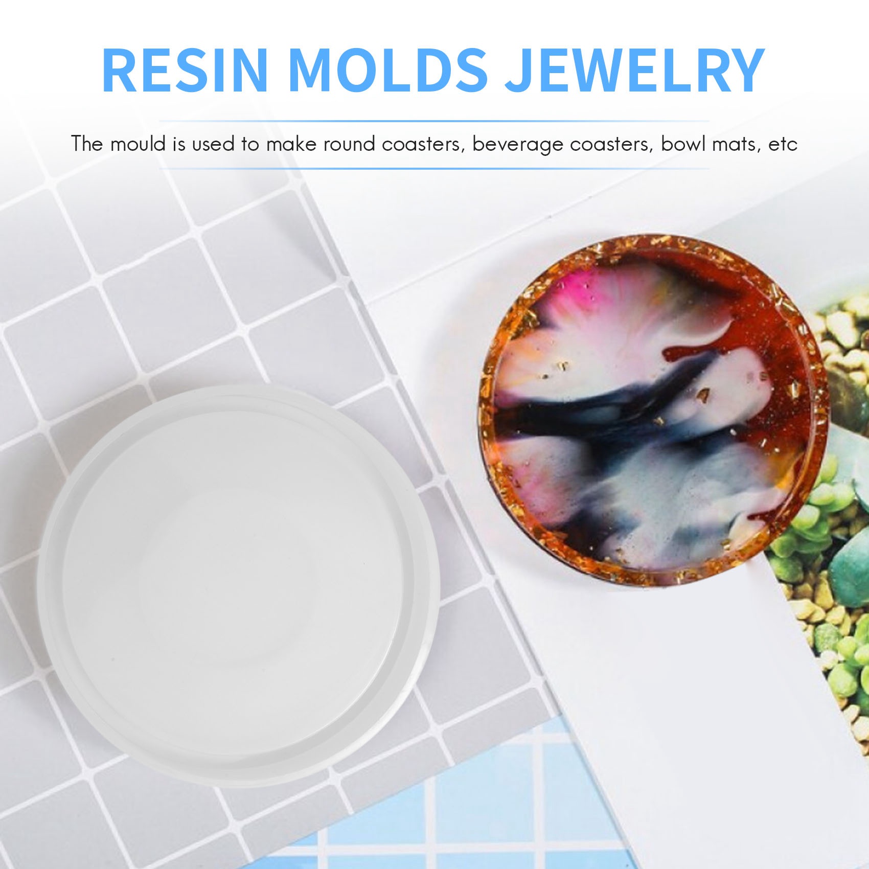 ABQR Confezione da 4 grandi st - Coaster Mold Round recensione e prezzo