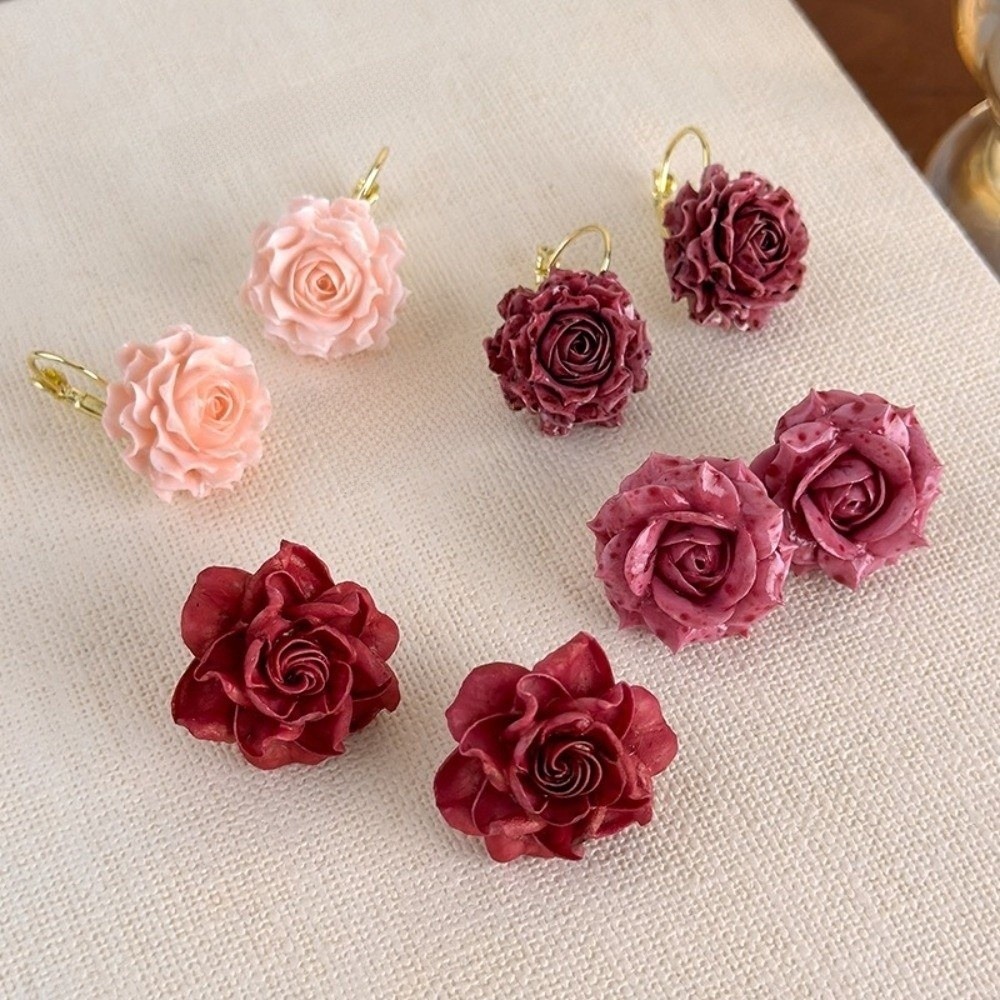 Orecchini a Gancio con Rose Ar - Flower Preservation Resin recensione e prezzo